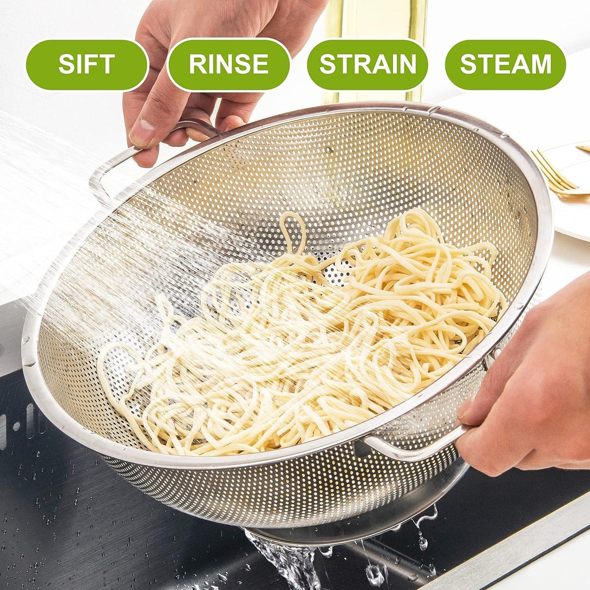 Gulex 304 stainless steel construction resists rust and preserves flavor.