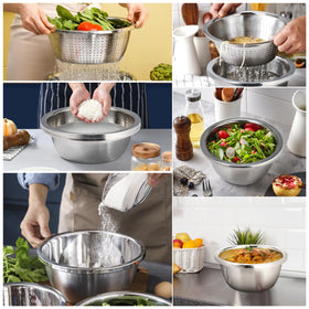 Gulex dishwasher-safe colander and bowls simplify cleanup.