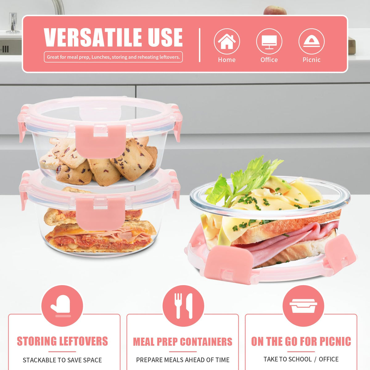GULFLIN stackable glass saves cabinet space and stays organized.