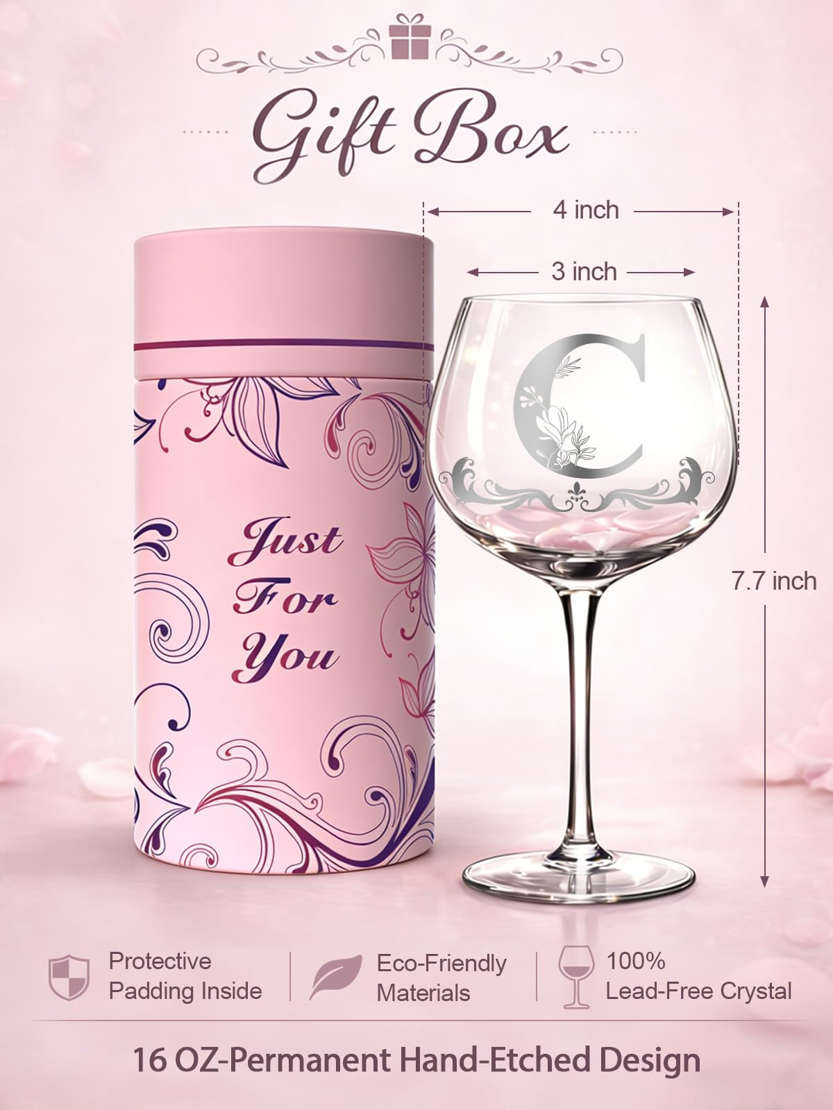 Gumry gift-ready wine glass for Mother's Day and celebrations