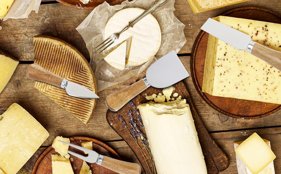 Guojanfon cheese spatula knife spread and serve with control