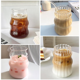 GUOJOZO wide-mouth glass, easy cleaning, stable grip for daily beverages.