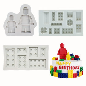 Guratapa building bricks robots silicone mold for fondant bricks with easy demolding