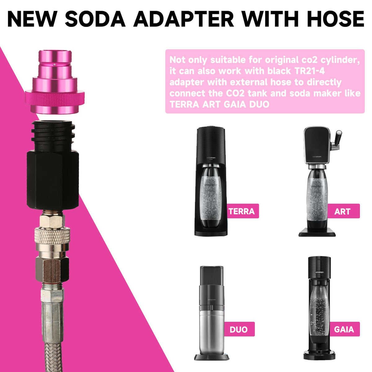 GURUDAR aluminum alloy adapter with durable, leak-free performance during carbonation.