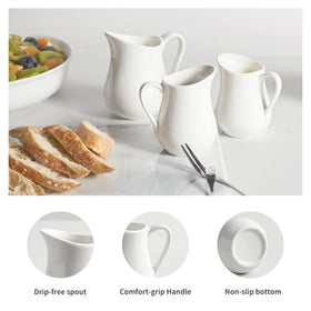 Gurygo small milk pitcher with comfortable handle supports everyday use.