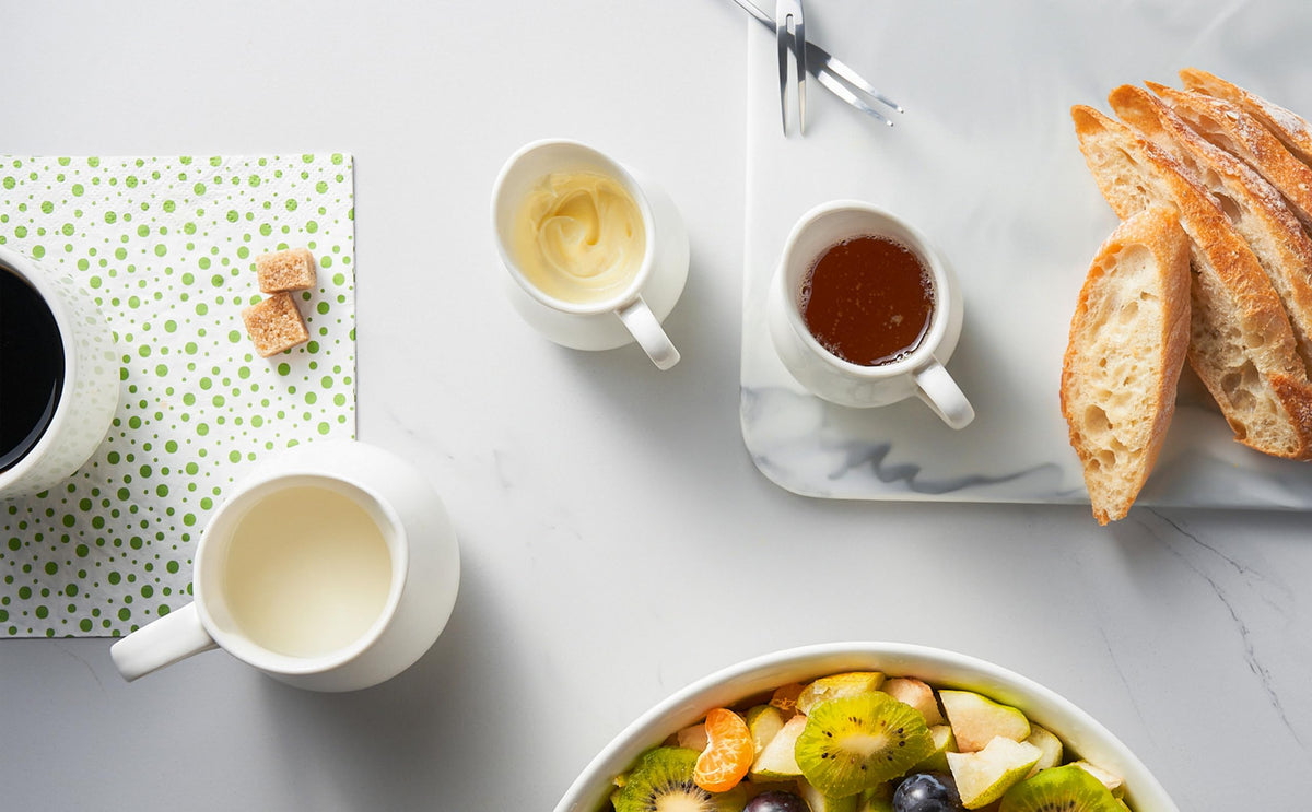 Gurygo elegant tableware addition that complements coffee service and dessert layouts.