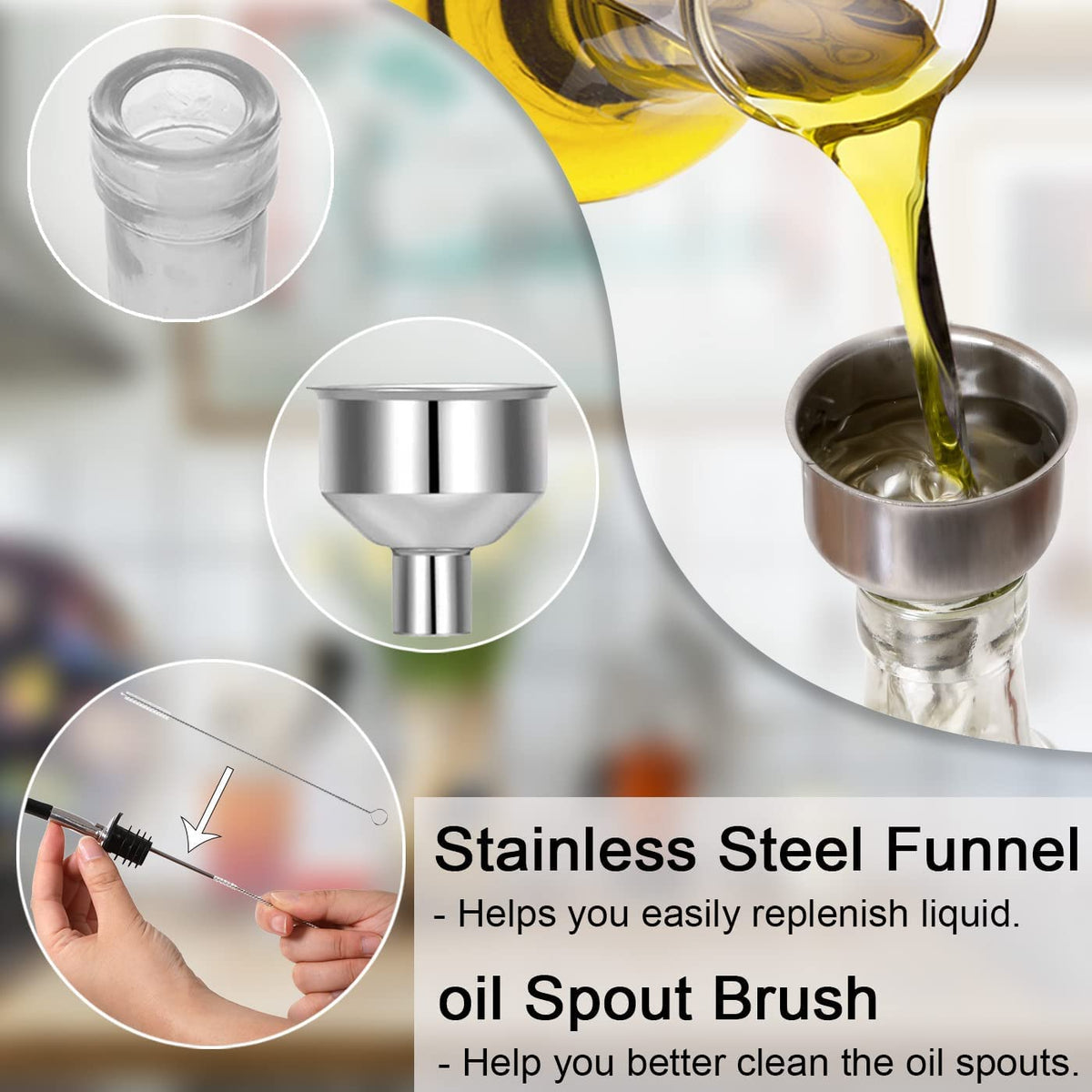 Gusnilo dispenser set with funnel included.
