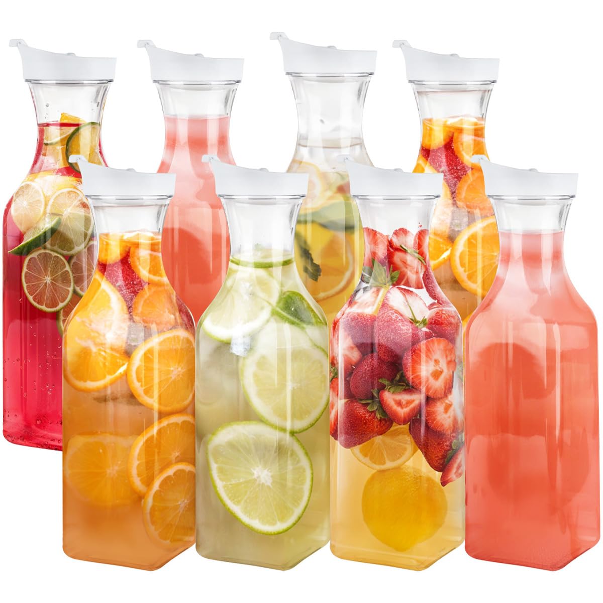 GUSTO 50 oz carafe with flip-top lid for mess-free pouring at gatherings