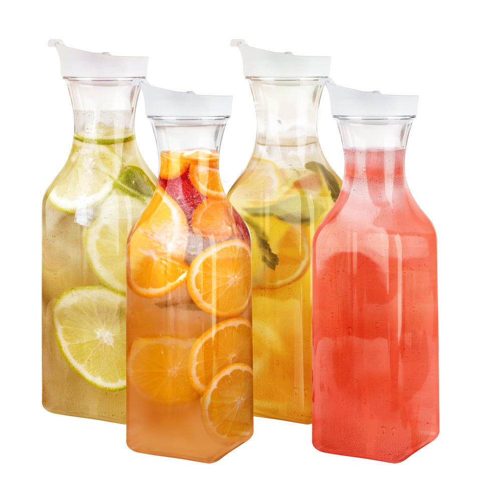 GUSTO 50 oz carafe in a four-pack, ideal for brunch beverages.