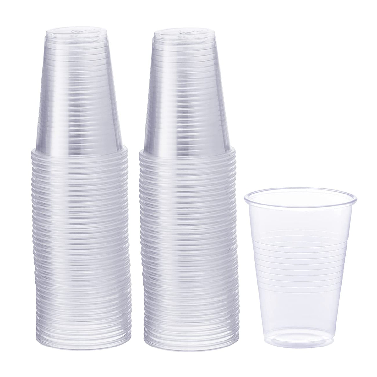GUSTO 9oz clear plastic cups for events and everyday use.