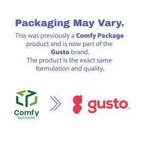 GUSTO easy-cleanup disposable pans reduce post-meal cleanup.