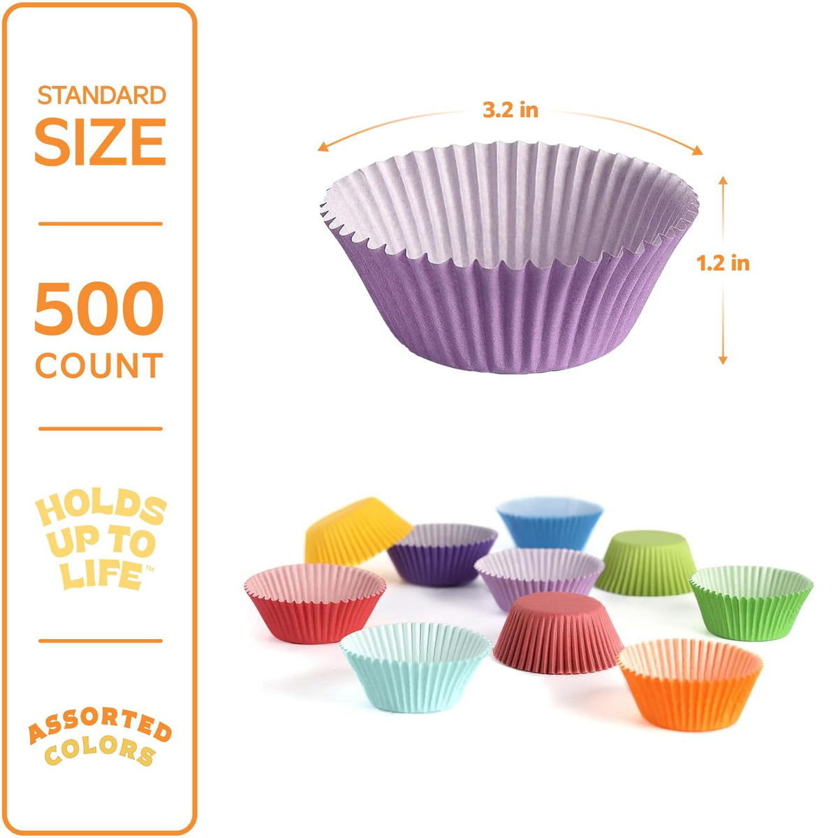 GUSTO grease-proof cupcake liners close-up showing easy release during baking.