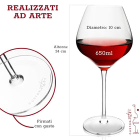 Gusto Nostro elegant gift-set wine glasses elevate celebrations.