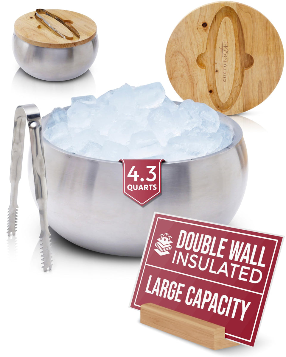 Gusto Nostro ice bucket diameter shows generous ice capacity for large gatherings