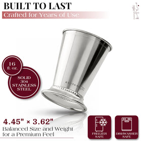 Gusto Nostro julep cups doubling as elegant vases