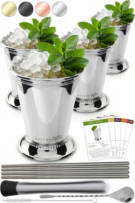 Gusto Nostro mint julep cups set ready for classic home serving