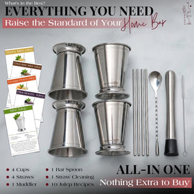 Gusto Nostro stainless straws enhance easy cleanup after drinks