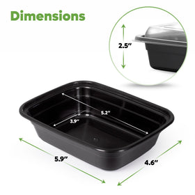 GUSTO single-compartment meal prep container showing compact design for portion control.