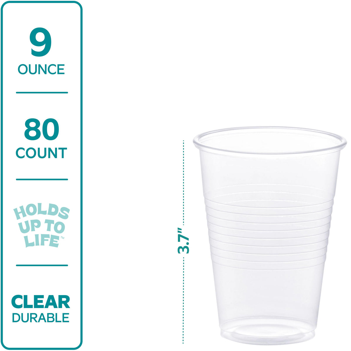 GUSTO waved-wall texture clear cups improve grip.