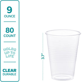 GUSTO waved-wall texture clear cups improve grip.