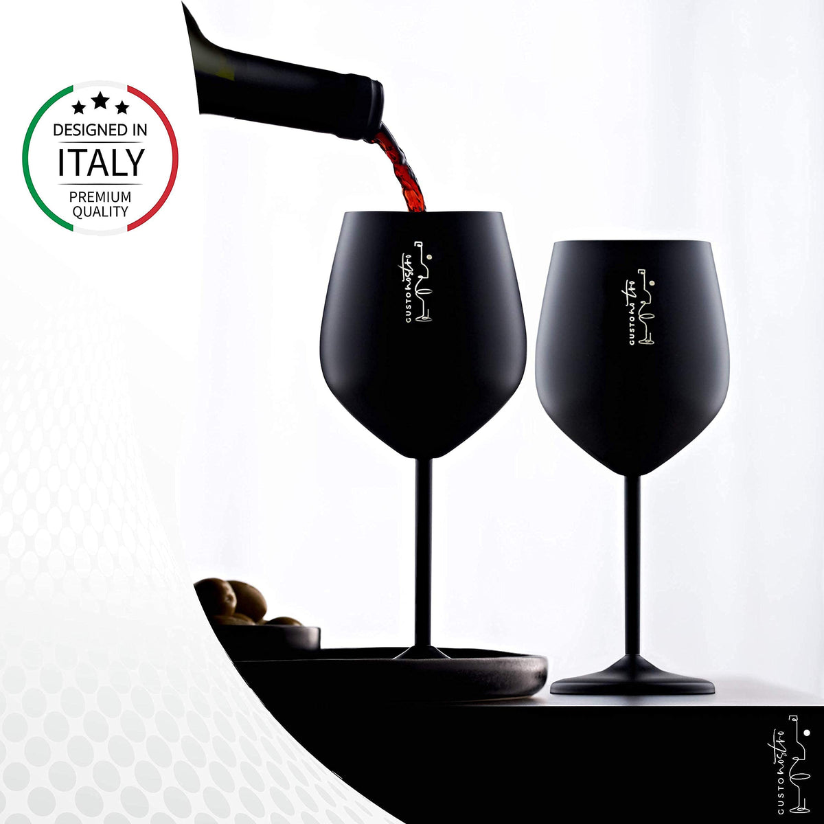 Gusto Nostro BPA-free shatterproof wine glass for safe camping or boating.