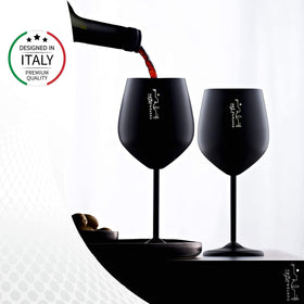 Gusto Nostro BPA-free shatterproof wine glass for safe camping or boating.