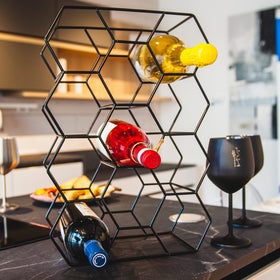 Gusto Nostro no-assembly-required design offers instant stylish wine storage