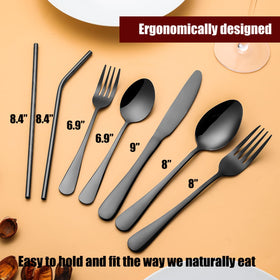 Gutuwellea ergonomic knives, forks, and spoons with comfortable grip.