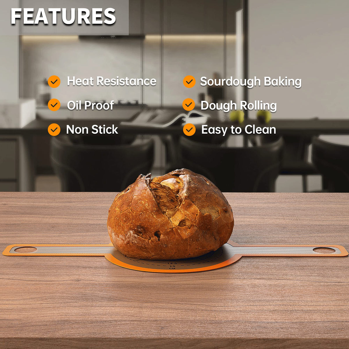 GUY.DRE.MAT long handles enable safer, easier dough transfer