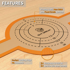 GUY.DRE.MAT non-stick silicone surface simplifies cleaning after baking