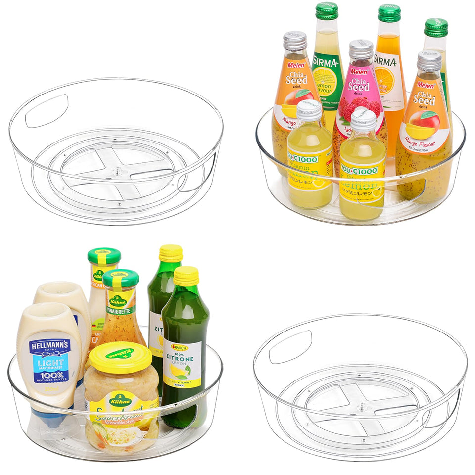 Guzon 4-pack Lazy Susan 10-inch top view for space-saving kitchen storage