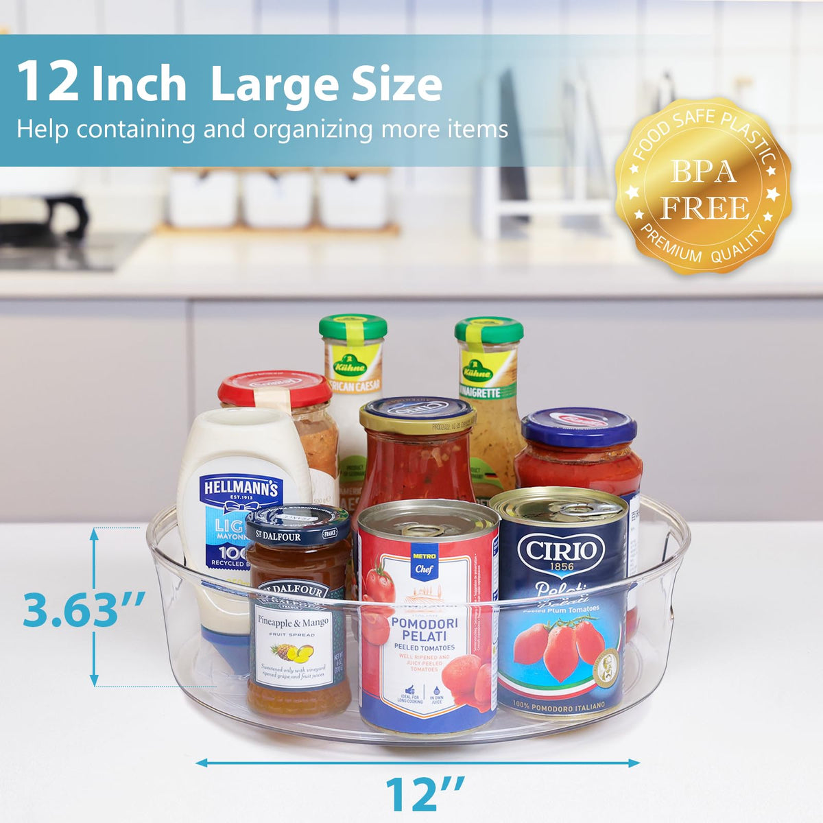 Guzon BPA-free PET material ensures durable, safe storage for everyday use.