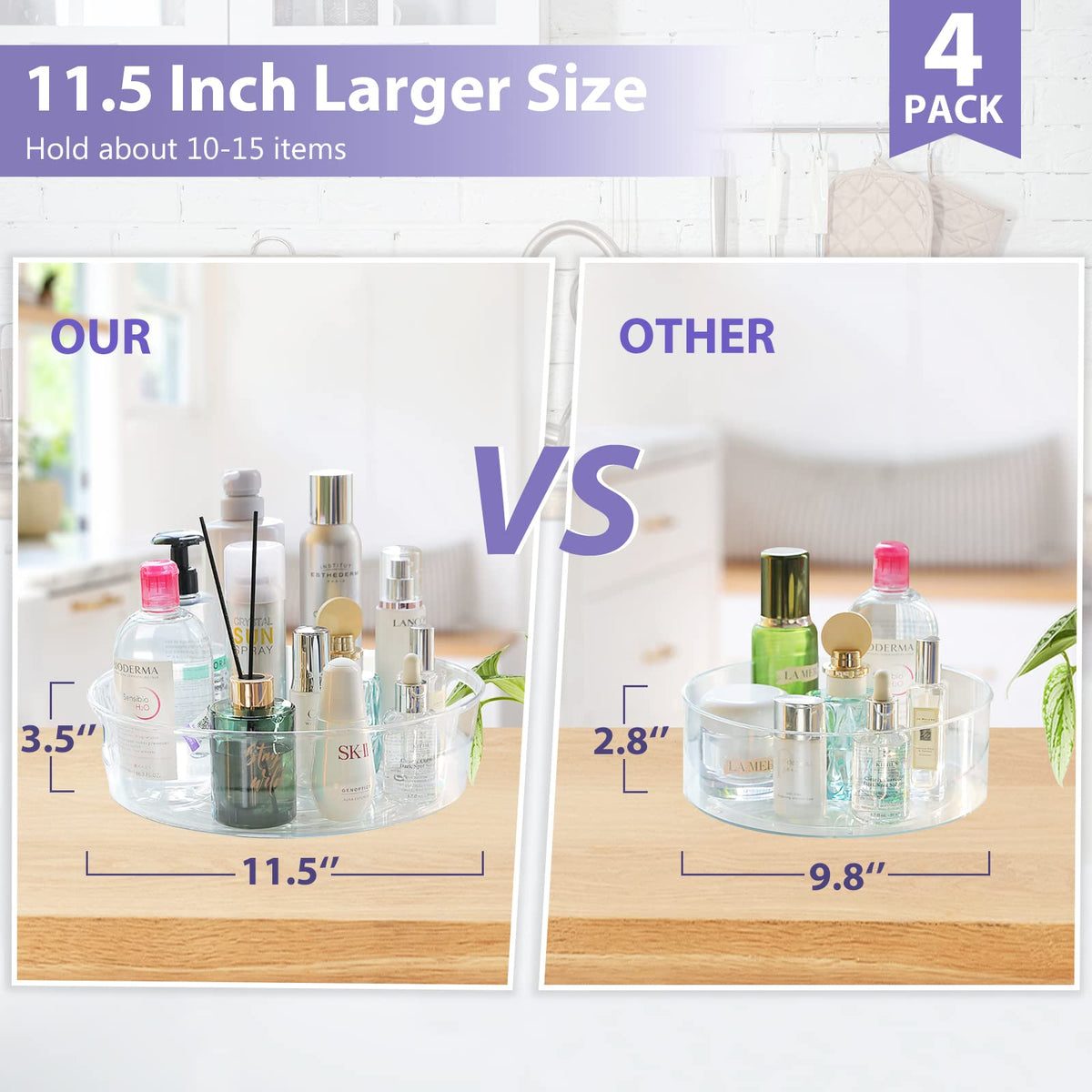 Guzon Lazy Susan made from BPA-free durable PE for safe daily use.