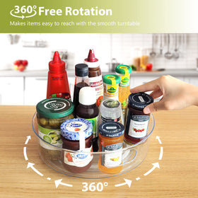 Guzon lazy susan with built-in handles for easy transport