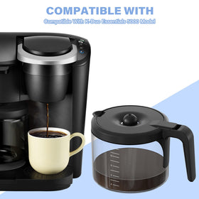GVANIAMY 12-cup carafe, top view, wide mouth for easy cleaning.