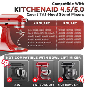 GVODE compatible with 4.5-5 qt tilt-head mixers for easy upgrade