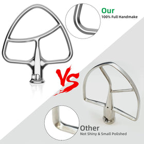 GVODE dishwasher-safe paddle beater simplifies cleanup after doughs and sauces.