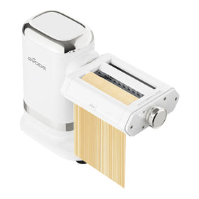 GVODE electric pasta maker front view highlighting robust aluminum construction for durable pasta making.