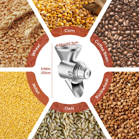 GVODE grain mill with 9 grind levels dial for texture control
