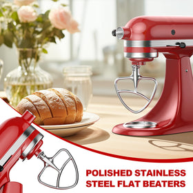 GVODE beater compatible with KitchenAid; smooth integration for 4.5–5 qt bowls.