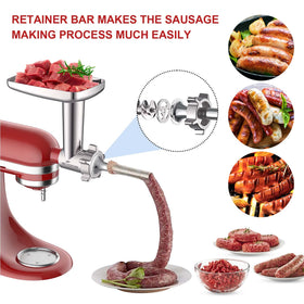 GVODE grinding blades and worm inside KitchenAid attachment deliver fast, consistent grinding.