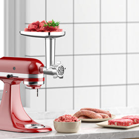 GVODE attachment in use with KitchenAid shows smooth operation and minimal clogging.