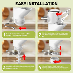 GVODE spaghetti extrusion with KitchenAid for long, uniform strands.