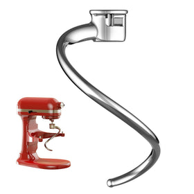 GVODE stainless steel dough hook compatible with 5Plus and 6QT bowl-lift mixers.