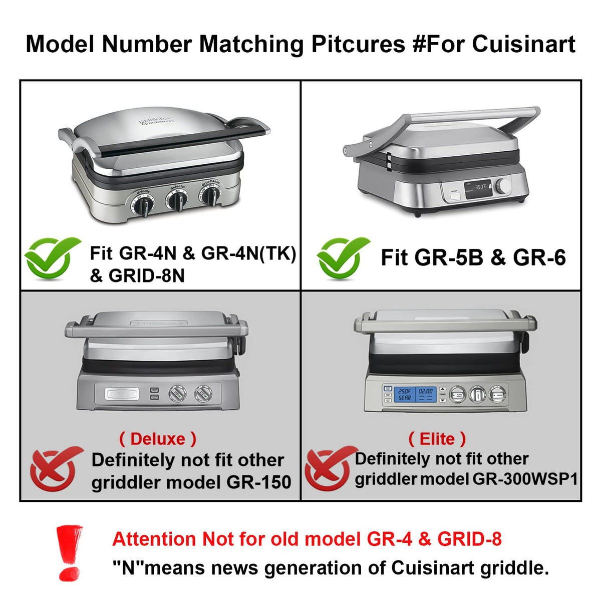GVODE waffle plates for Cuisinart Griddler GR-5B ensure quick release and easy cleanup