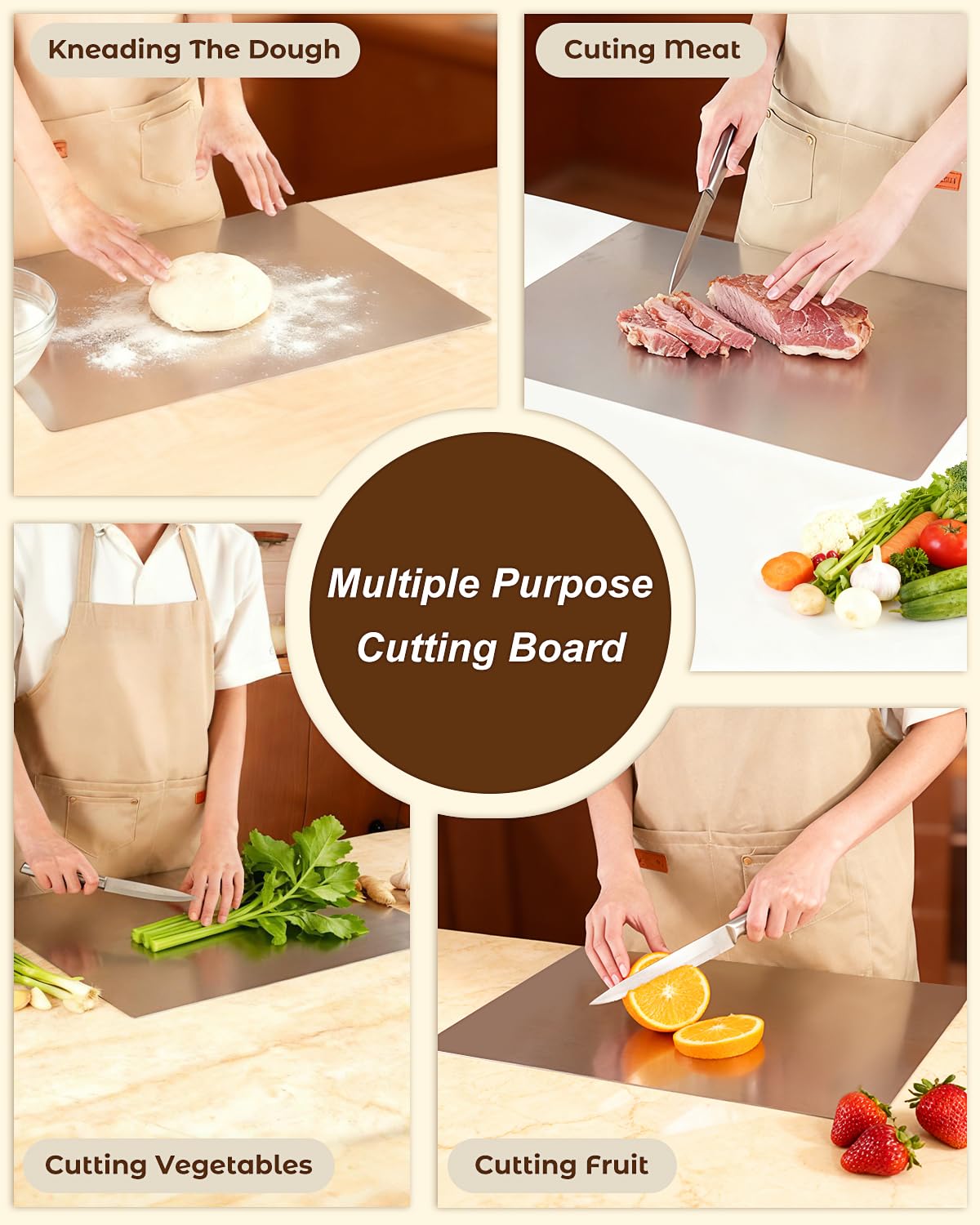 GVUHR dishwasher-safe cutting board for easy cleanup