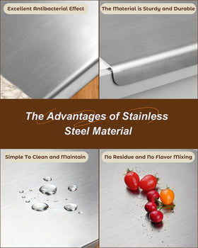 GVUHR non-adhesive stainless surface prevents sticking on dough