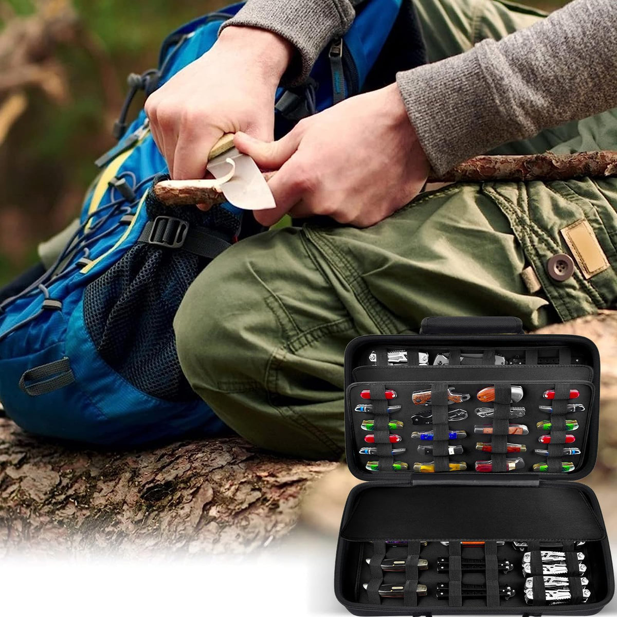 GWCASE smooth 360-degree zipper for quick access to blades