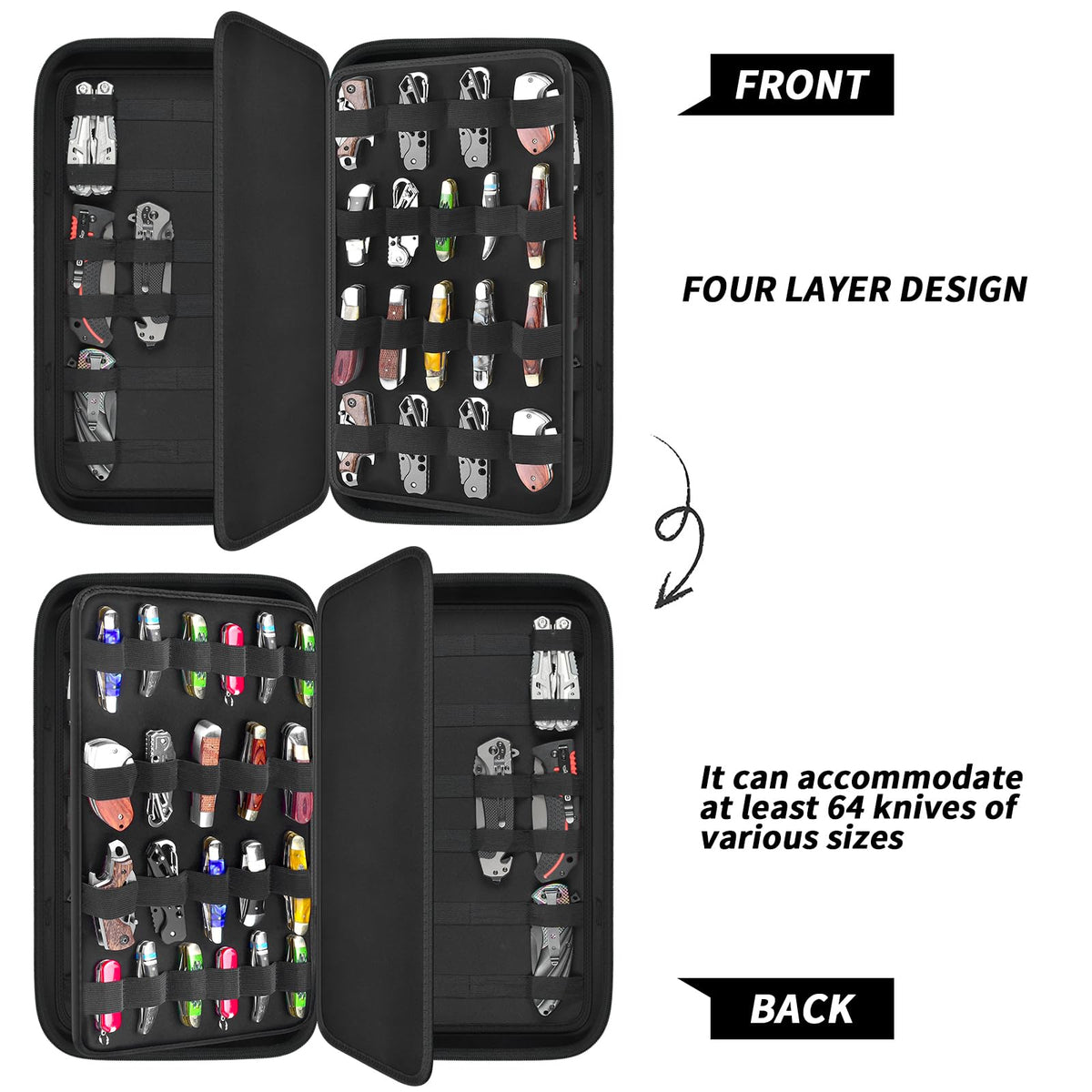 GWCASE shockproof EVA protection guarding knives during travel