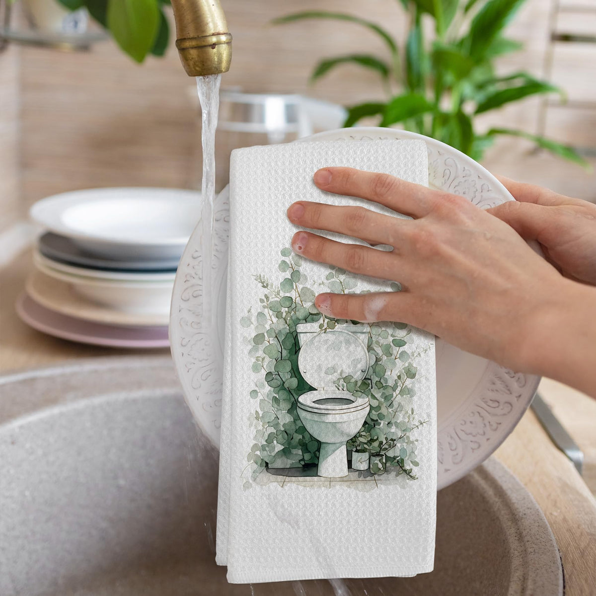 GWFSJYU towel set for toilet and bathtub, gentle on skin and decorative.